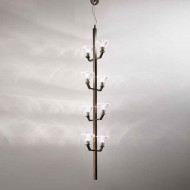 Подвесной светильник Renzo Del Ventisette Ohlala S14561/8 DEC. bronzo spazzolato CRISTALLO TRASPARENTE Подвесной светильник Renzo Del Ventisette Ohlala S14561/8 DEC. bronzo spazzolato CRISTALLO TRASPARENTE