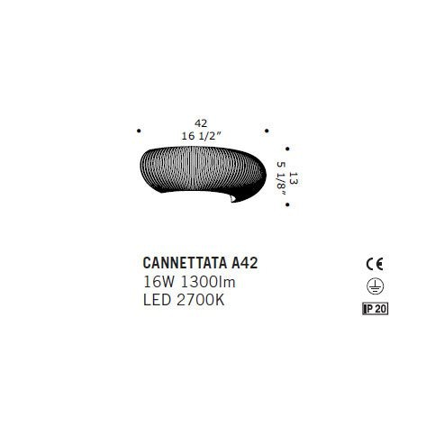 Настенный светильник De Majo CANNETTATA A42 0CANN0A43C Настенный светильник De Majo CANNETTATA A42 0CANN0A43C