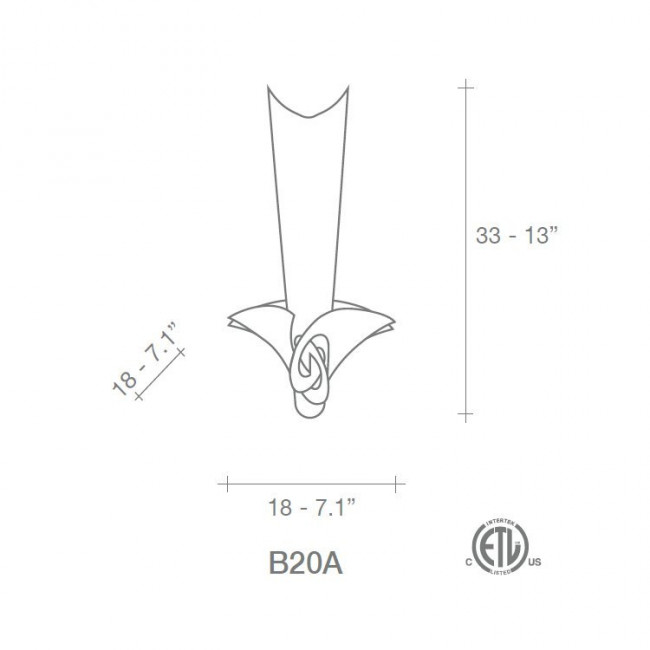 Настенный светильник Terzani Phantom B20A F1 A7