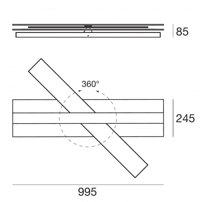 Потолочный светильник Linea Light Eclips 8157