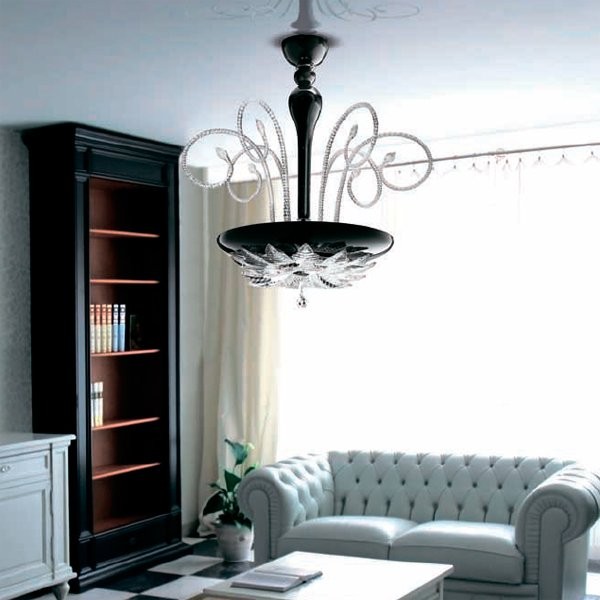 Потолочный светильник MURANOdue Gallery Orleans S50 Nero Cristallo 0000443 Потолочный светильник MURANOdue Gallery Orleans S50 Nero Cristallo 0000443