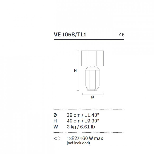 Настольная лампа Masiero Table lamps VE 1058 TL1