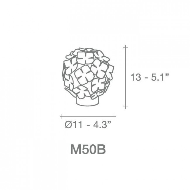 Настольная лампа Terzani Orten'zia M50B G7 C8
