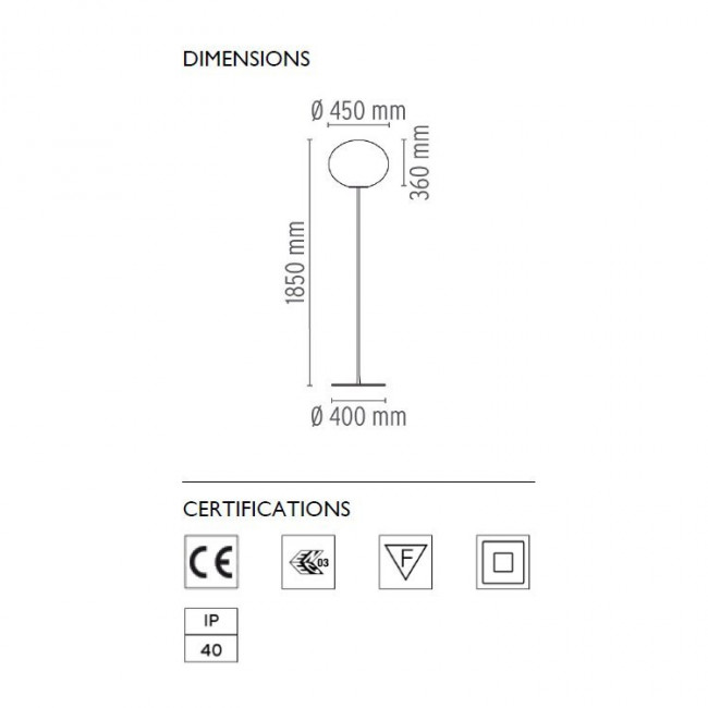 Торшер Flos Glo-Ball F3 F3030000 Торшер Flos Glo-Ball F3 F3030000