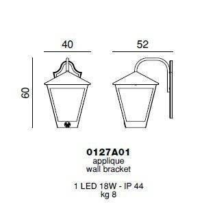 Уличный настенный светильник Beby Group Outdoor 0127A01 Metallized gold Matt Уличный настенный светильник Beby Group Outdoor 0127A01 Metallized gold Matt