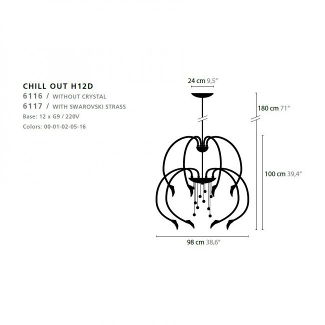 Люстра Ilfari Chill out H12DC 10329 02 Люстра Ilfari Chill out H12DC 10329 02