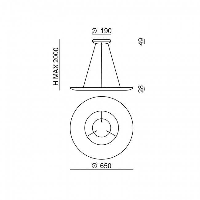 Подвесной светильник Linea Light Kyklos 8487