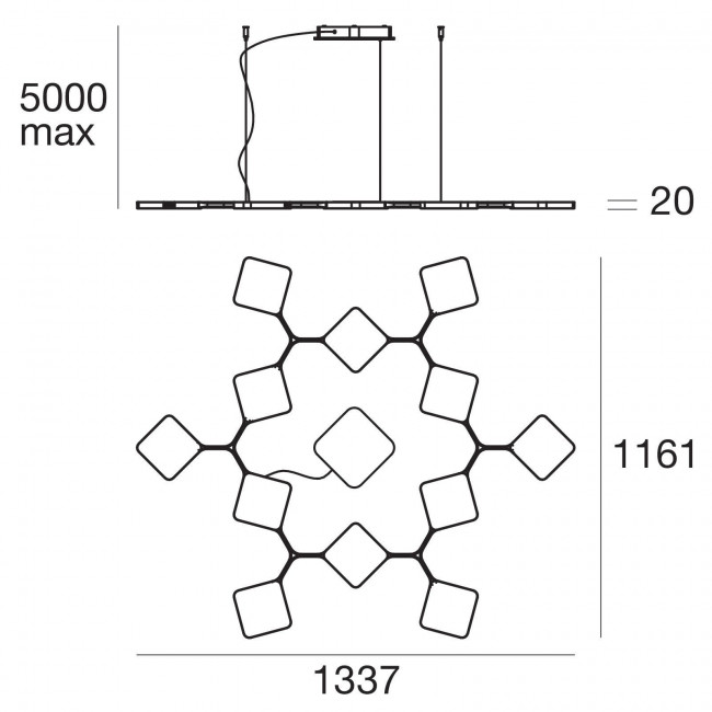 Подвесной светильник Linea Light Quad 8113 Подвесной светильник Linea Light Quad 8113