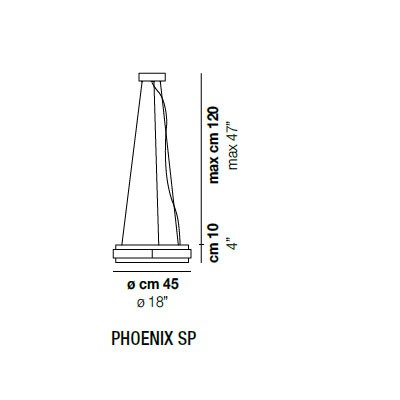 Подвесной светильник Vistosi Phoenix SP FU NNS