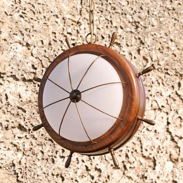 Подвесной светильник Lustrarte Nautica Leme Madeira 213.89 06 Подвесной светильник Lustrarte Nautica Leme Madeira 213.89 06