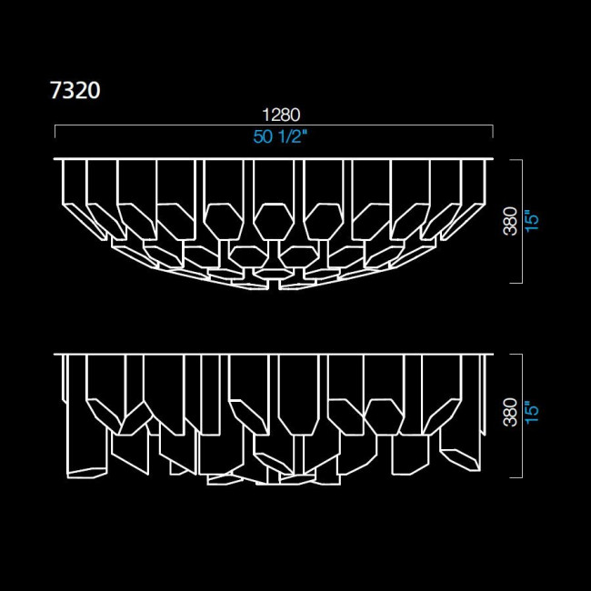 Потолочный светильник Barovier&Toso Trim 7320/CC