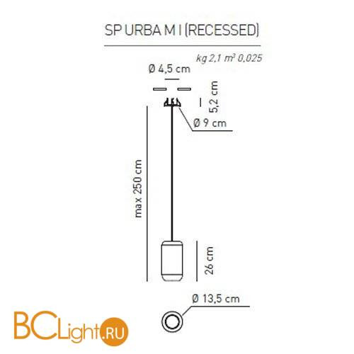 Подвесной светильник Axo Light Urban & Urban mini SP URBA M I NI XX LED Подвесной светильник Axo Light Urban & Urban mini SP URBA M I NI XX LED