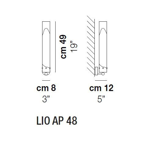 Бра Vistosi Lio AP 48 E27 CR/BC NI Бра Vistosi Lio AP 48 E27 CR/BC NI