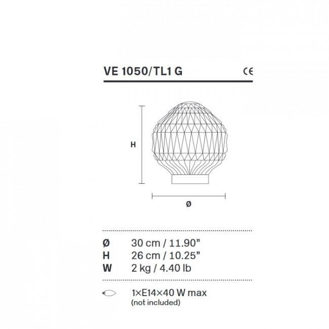 Настольный светильник Masiero Table lamps VE 1050 TL1 G