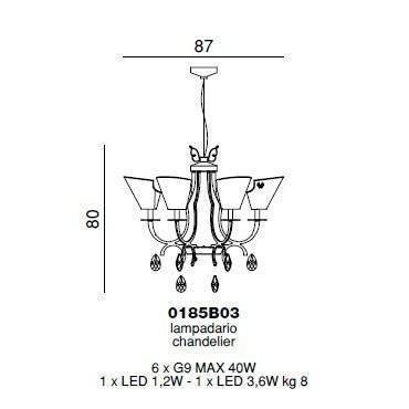 Люстра Beby Group Epoque 0185B03 Rusty 024 Marsala Gold Leaf Люстра Beby Group Epoque 0185B03 Rusty 024 Marsala Gold Leaf
