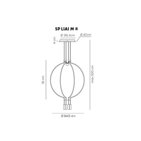 Подвесной светильник Axo Light Liaison SP LIAI M 8 OO NE LED Подвесной светильник Axo Light Liaison SP LIAI M 8 OO NE LED