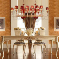 Люстра Euroluce Barocco Axis 14 gold Ruby Shade Люстра Euroluce Barocco Axis 14 gold Ruby Shade