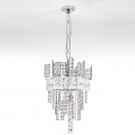 Подвесной светильник IDL Crystalline 493/6 chrome / transparent glass Подвесной светильник IDL Crystalline 493/6 chrome / transparent glass