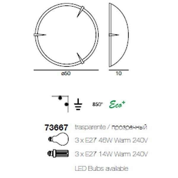 Настенно-потолочный светильник Linea Light 73667