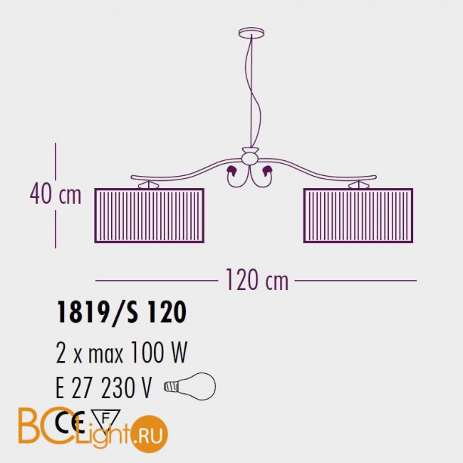 Подвесной светильник Bellart Charme 1819/S120 17/P06