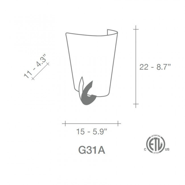 Настенный светильник Terzani Solune G31A F1 B4