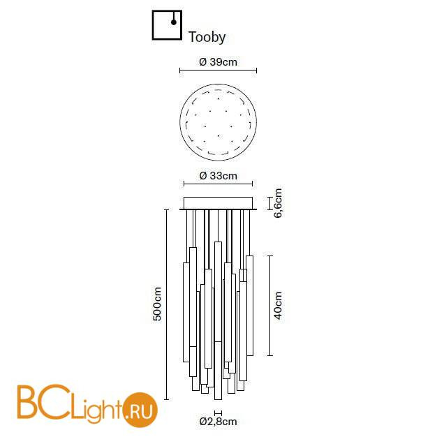 Подвесной светильник Fabbian Tooby F32 A04 00 Подвесной светильник Fabbian Tooby F32 A04 00