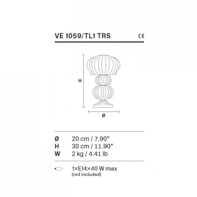 Настольная лампа Masiero Table lamps VE 1059 TL1 TRS