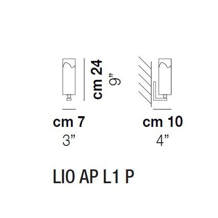 Бра Vistosi Lio AP L1 P ALO CR/BC NI Бра Vistosi Lio AP L1 P ALO CR/BC NI