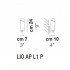 Бра Vistosi Lio AP L1 P ALO CR/BC NI Бра Vistosi Lio AP L1 P ALO CR/BC NI