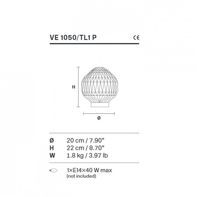 Настольный светильник Masiero Table lamps VE 1050 TL1 P