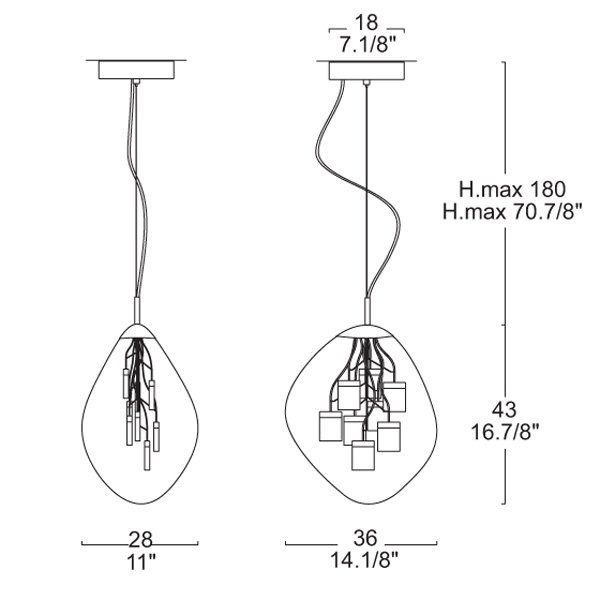Подвесной светильник Leucos SPORE S 0002330 Подвесной светильник Leucos SPORE S 0002330