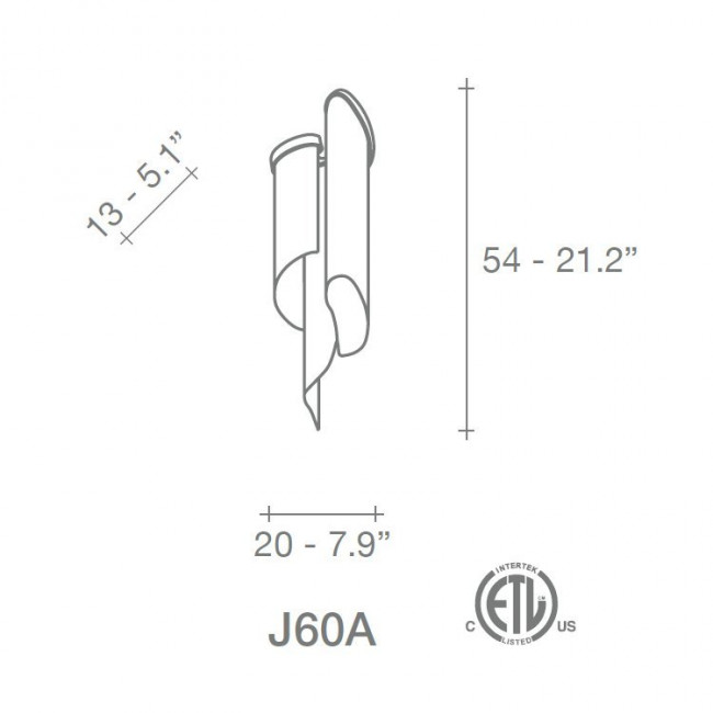 Настенный светильник Terzani Stream J60A E7 C8 Настенный светильник Terzani Stream J60A E7 C8