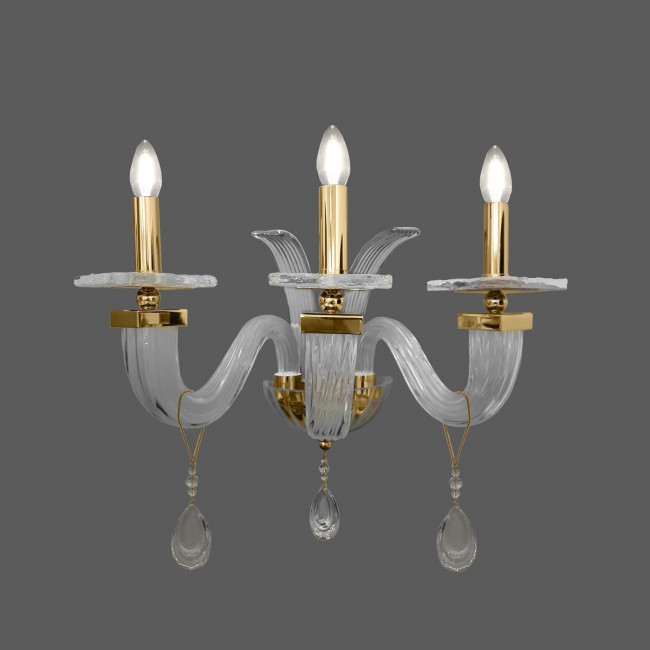 Бра Euroluce Soar A3 gold clear Бра Euroluce Soar A3 gold clear