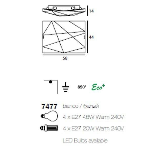 Потолочный светильник Linea Light Face 7477