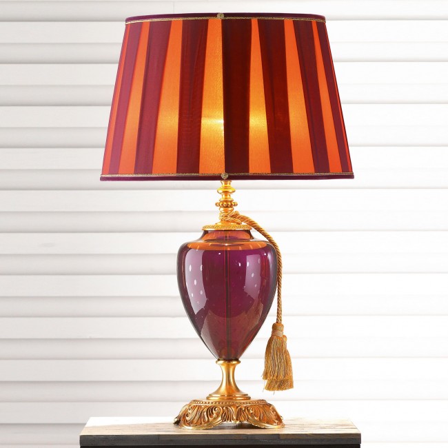 Настольная лампа Euroluce Luigi XV LG1 gold Amethyst Настольная лампа Euroluce Luigi XV LG1 gold Amethyst