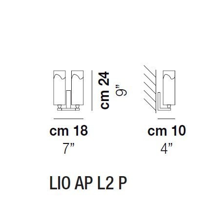 Бра Vistosi Lio AP L2 P ALO CR/BC NI Бра Vistosi Lio AP L2 P ALO CR/BC NI
