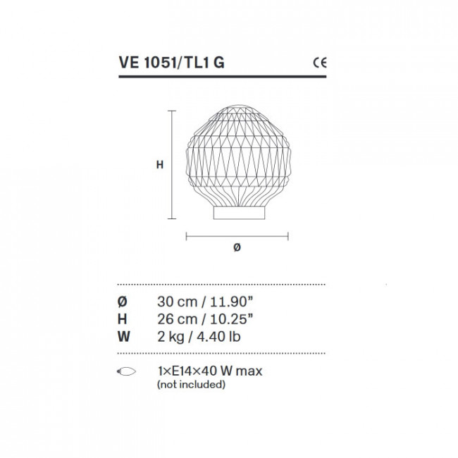 Настольный светильник Masiero Table lamps VE 1051 TL1 G