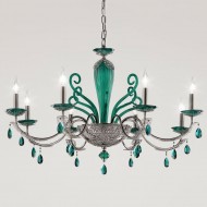 Люстра Euroluce Macrame L8 nichel Verde Yncanto Люстра Euroluce Macrame L8 nichel Verde Yncanto