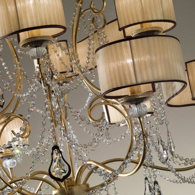 Люстра Masca Foulard 1876/12 Oro moka Люстра Masca Foulard 1876/12 Oro moka