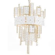 Подвесной светильник IDL Crystalline 493/6 light gold / white glass Подвесной светильник IDL Crystalline 493/6 light gold / white glass