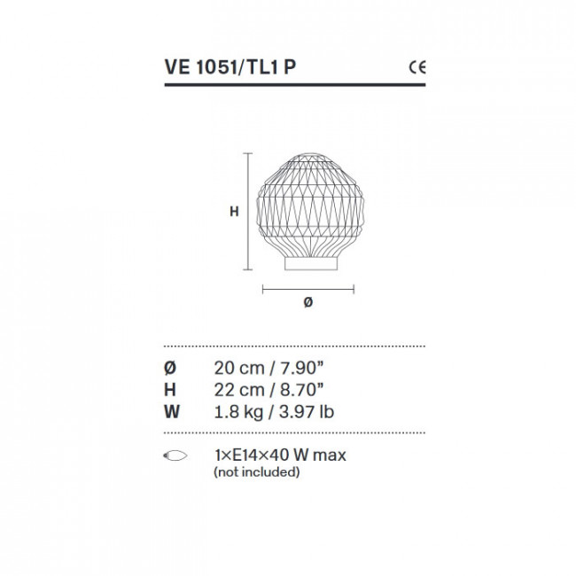 Настольный светильник Masiero Table lamps VE 1051 TL1 P