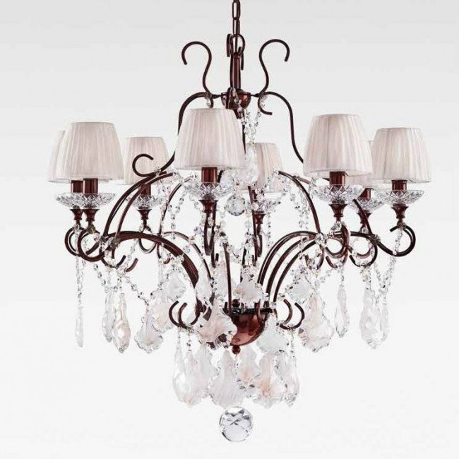 Люстра Beby Group Nuovo Vintage 3101/8 Rusty White silk White Silver Leaf