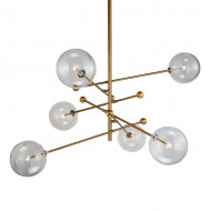 Люстра DeLight Collection Globe Mobile KG0835P-6 brass Люстра DeLight Collection Globe Mobile KG0835P-6 brass