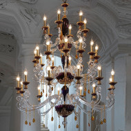 Люстра Euroluce Barocco L12+12+6 120 gold Amethyst Люстра Euroluce Barocco L12+12+6 120 gold Amethyst