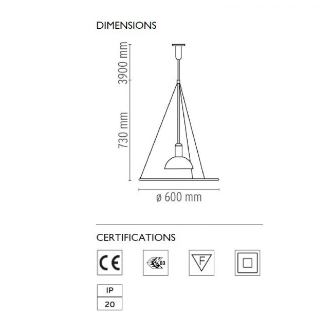 Подвесной светильник Flos Frisbi F2500000
