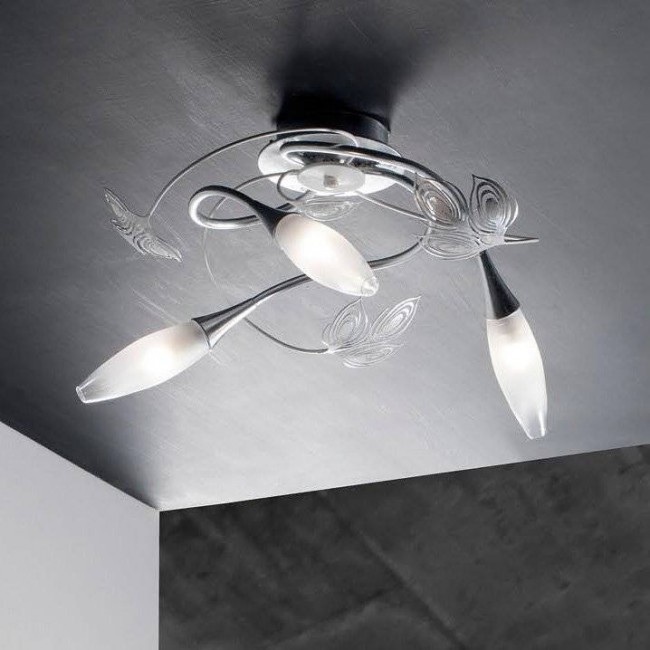 Потолочная люстра Masca Peacock 1869/3PL Argento bianco Потолочная люстра Masca Peacock 1869/3PL Argento bianco