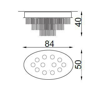 Потолочный светильник IlParalume MARINA 3324 2027/OVALE/STEEL Потолочный светильник IlParalume MARINA 3324 2027/OVALE/STEEL