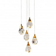 Подвесной светильник DeLight Collection crystal rock ii 9701P/5R brass