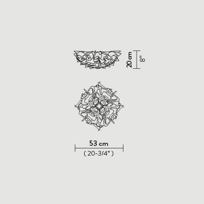 Потолочный светильник Slamp Veli CEILING MEDIUM PLUM VEL78PLF0002H_000 Потолочный светильник Slamp Veli CEILING MEDIUM PLUM VEL78PLF0002H_000