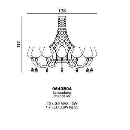 Люстра Beby Group Euphoria 0640B04 Light gold 024 Rose Люстра Beby Group Euphoria 0640B04 Light gold 024 Rose